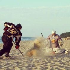 Hockey On Beach 