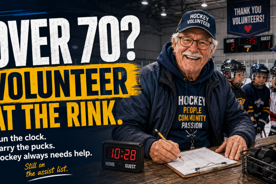 OVER 70 VOLUNTEER AT THE RINK