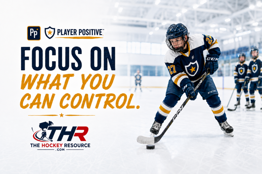 PLAYER POSITIVE™ Girls Hockey U7–U10 image from The Hockey Resource™ teaching young players to celebrate teammates and build positive girls Hockey teamwork.