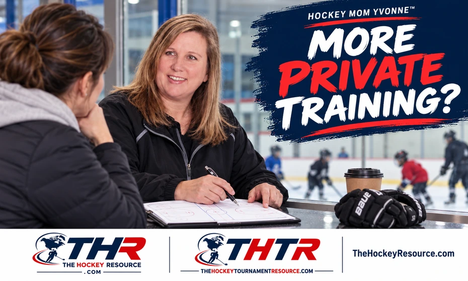 Private Hockey Training - Hockey Mom Yvonne discusses whether more private Hockey training fits a Player's needs.